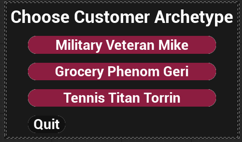 Character Selection Screenshot