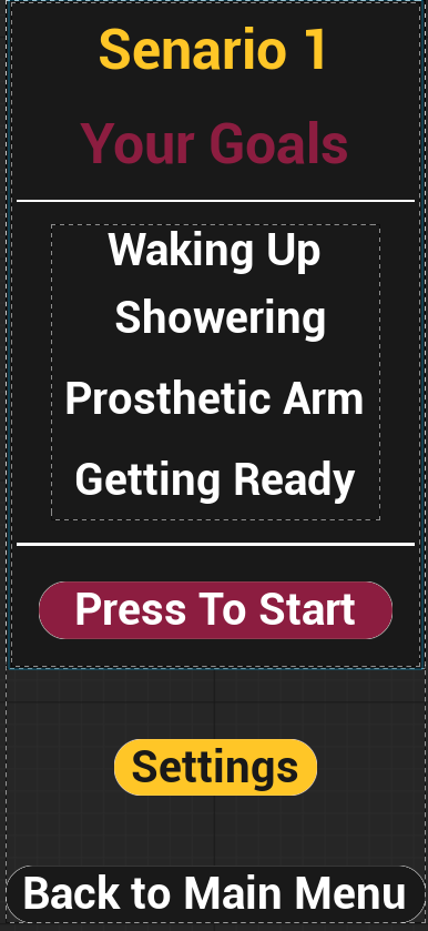 Scenario Start Screen
